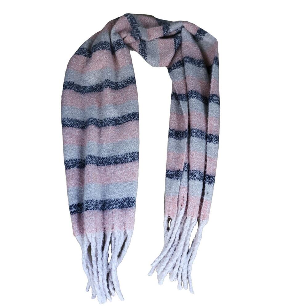 Madison 88 By Anthropologie Winter Scarf 64"L X 19"W Multicolor Soft Striped War